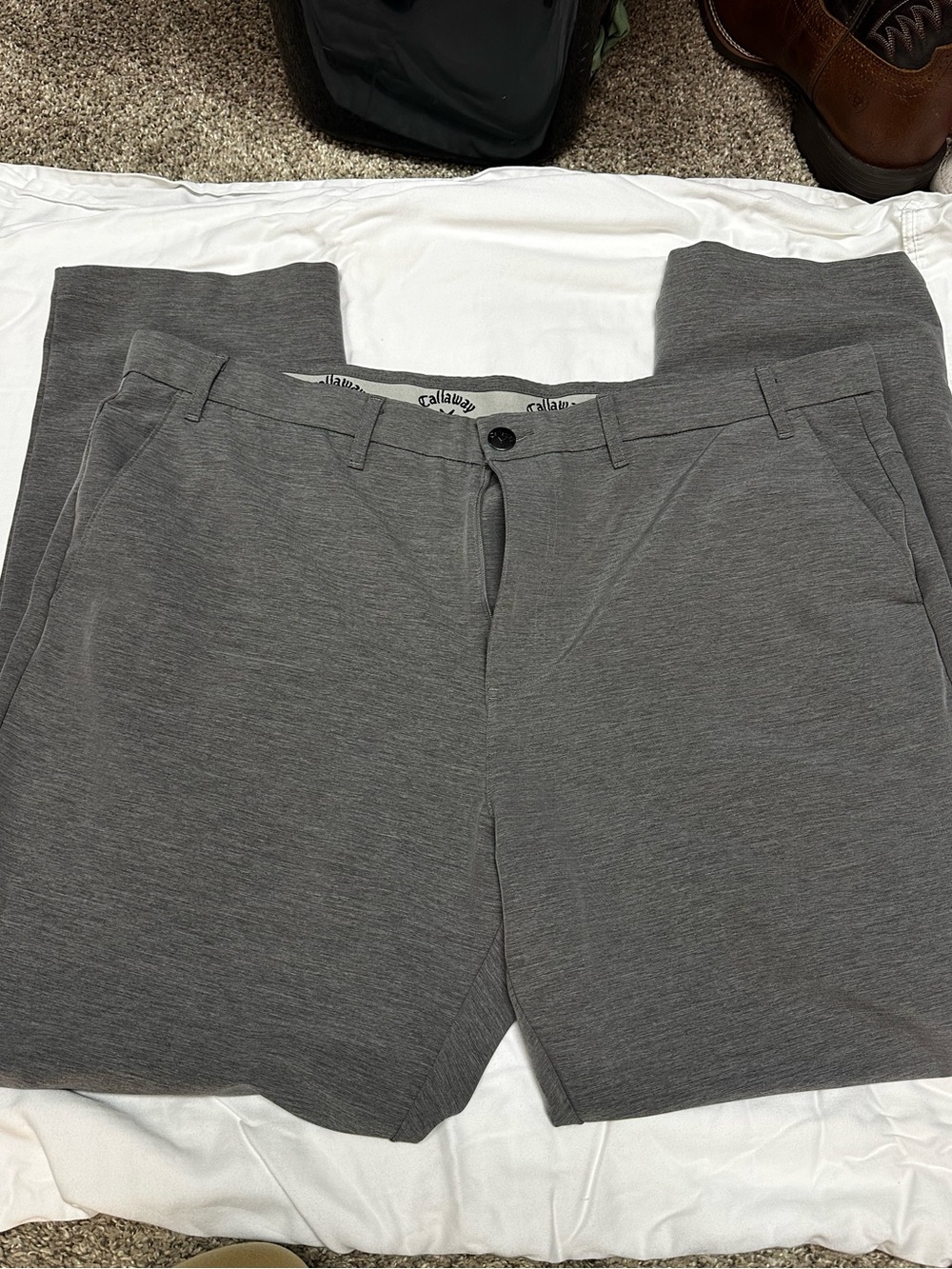 Callaway Light Gray Golf Pants with Subtle Logo